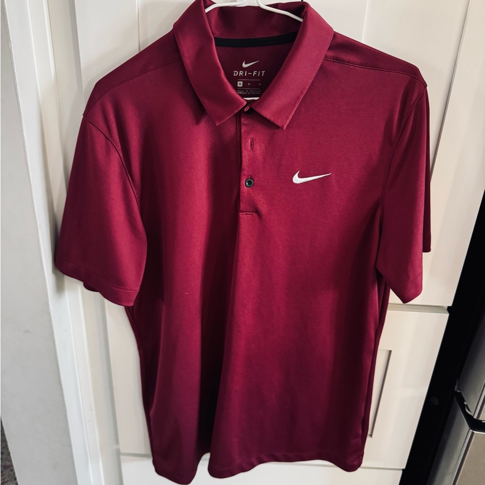 Nike Men's Burgundy Polo Shirt